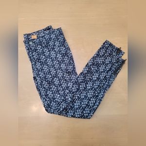 Anthropologie Pilcro and The Letterpress Patterned Pants Serif Fit Size 29